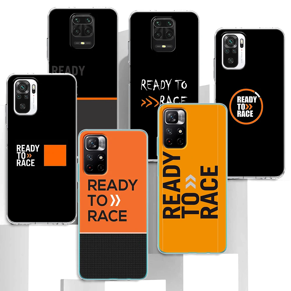 

Fashion Ready To Race Case for Xiaomi Redmi Note 10 9S 8 K40 9 11 Pro 10S 9C 8T 7 9A 8A Funda Soft Transparent Phone Cover Coque