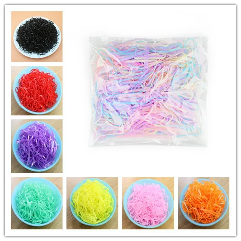 200/1000 шт./упаковка Детские эластичные резинки для волос|Аксессуары волос девочек|