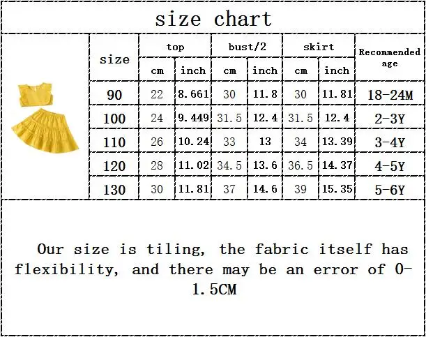 

Fashion Girls Summer Fly Sleeve Solid Tops Vest Ruched Skirts Toddler Kids Baby Clothes Sets 2pcs Children Costumes 18M-6Y