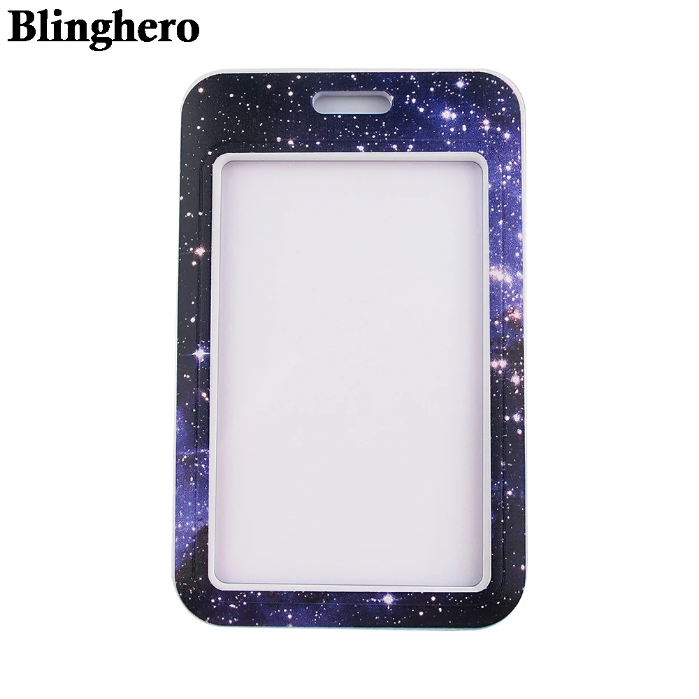CB0187 Art Oil Painting Starry Sky Card Cover Credit Card Badge Holder Lanyards Nurse Name Tag ID Badge Holder Card Holder