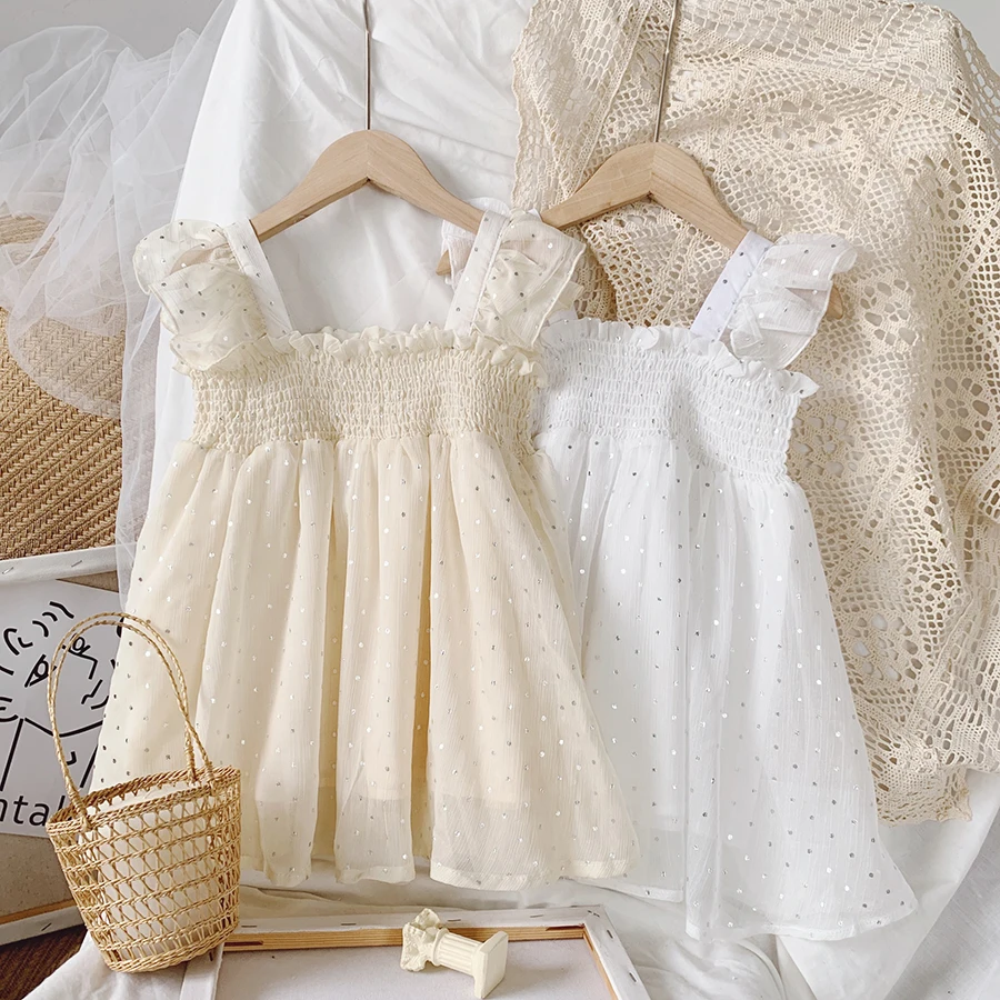 Кружевное хлопковое летнее платье для маленьких девочек вечерние чное