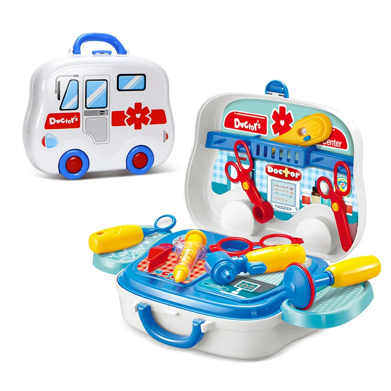 

Children's Play House Toy Simulation Hospital Nurse Injection Medicine Box Medical Kit Portable Suitcase Toys for Kids