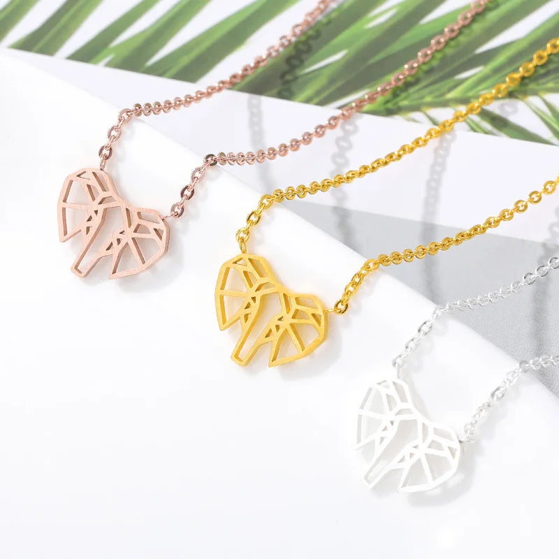 Богемия ювелирные изделия цвета: золотистый серебристый Цвет Оригами Кулон Слон