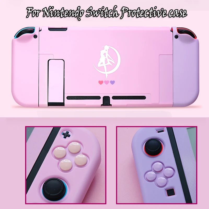 NS Switch Joy Con защитный чехол Красочный милый компьютер жесткий задняя крышка