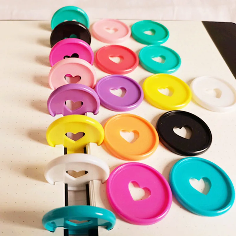 

12PCS plastic mushroom hole binding clamp ring binding buckle notepad loose-leaf coil disc buckle office binding supplies