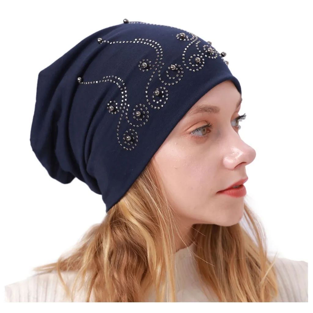 Женская шапка в индийском мусульманском стиле головной платок полоску с принтом