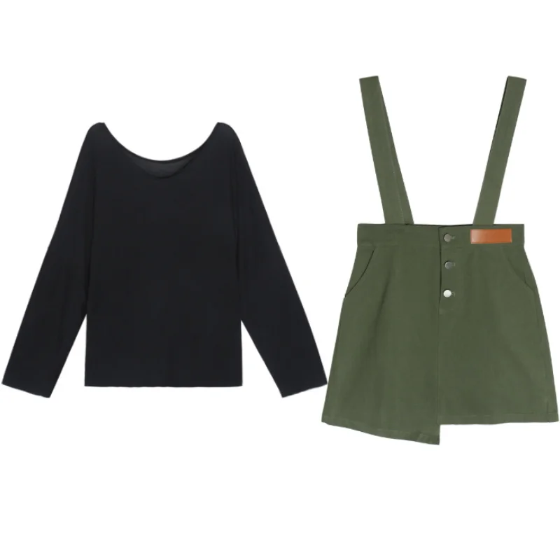 Костюм из двух предметов для девочек модный топ с открытыми плечами и длинным