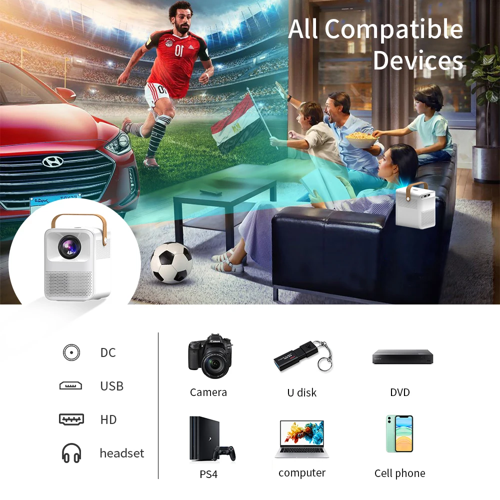 Портативный проектор CRENOVA ET30S 1080P Full HD Android Wifi 3D мини-проектор для домашнего