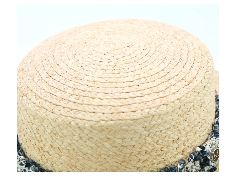 New Fashion Teddy Bear Ribbon Raffia Hat Women Summer Beach Hats Handmade Weave Soft Straw Hat Female Travel Caps Wholesale