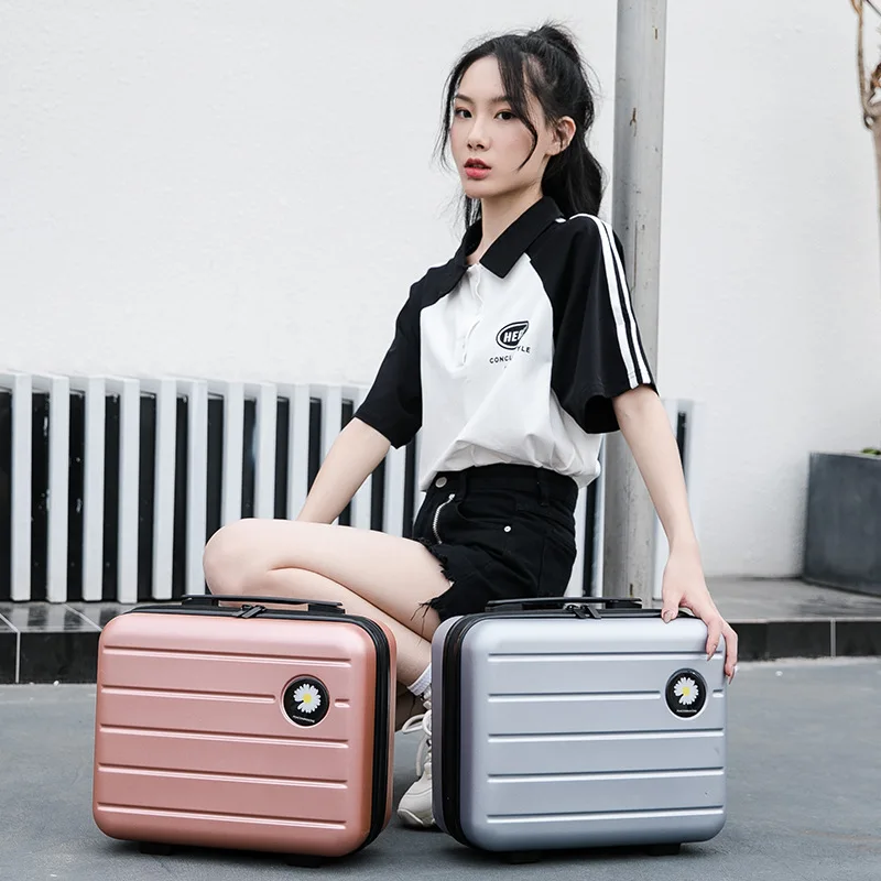 Mini Cosmetics Storage Bag Waterproof Travel Suitcase 16 Inch Make-Up Case Portable Case Small Luggage Large Capacity