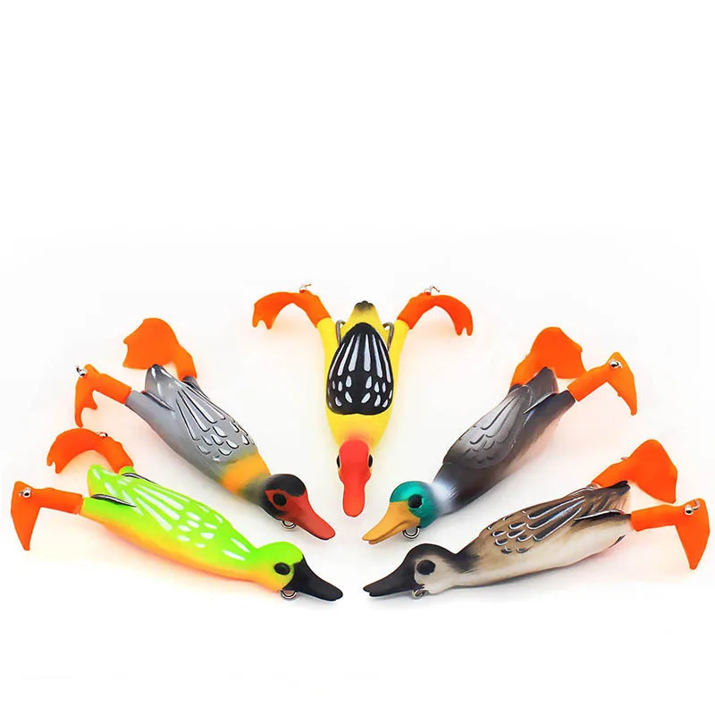 

9.5cm 12g Propeller flipper duck Fishing Lure Ducking Fishing Frog Lure 1Pcs Artificial Bait Duckling 3D Eyes Day Baits Bass