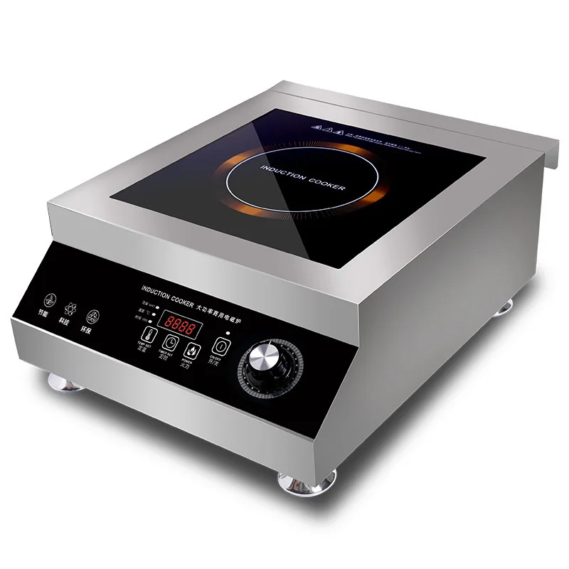5000 Вт плоская индукционная плита Коммерческая большая мощность из нержавеющей