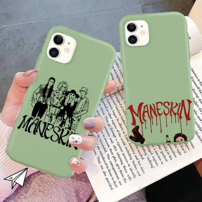 

Maneskin Damiano David Phone Case for iphone 11 12 13 Pro Max X XS Max XR Solid Color Soft Cover For iPhone 7 8 6 6S Plus