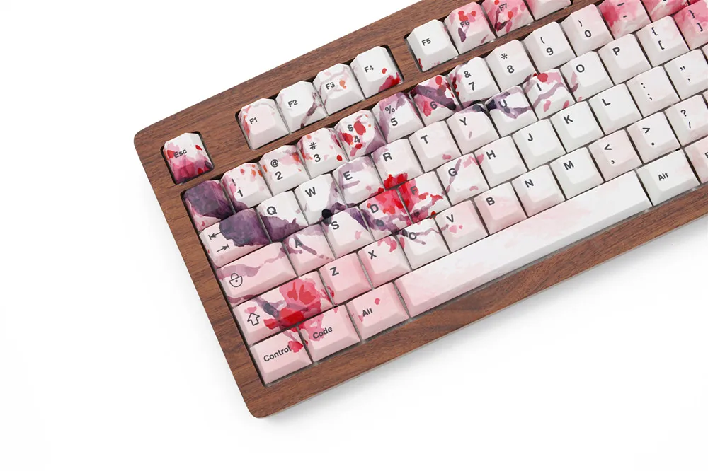 Cherry Blossom Keycaps полный комплект механическая клавиатура PBT 5 лицо краситель-сублимация Keycap для всех Sakura набор клавишных колпачков