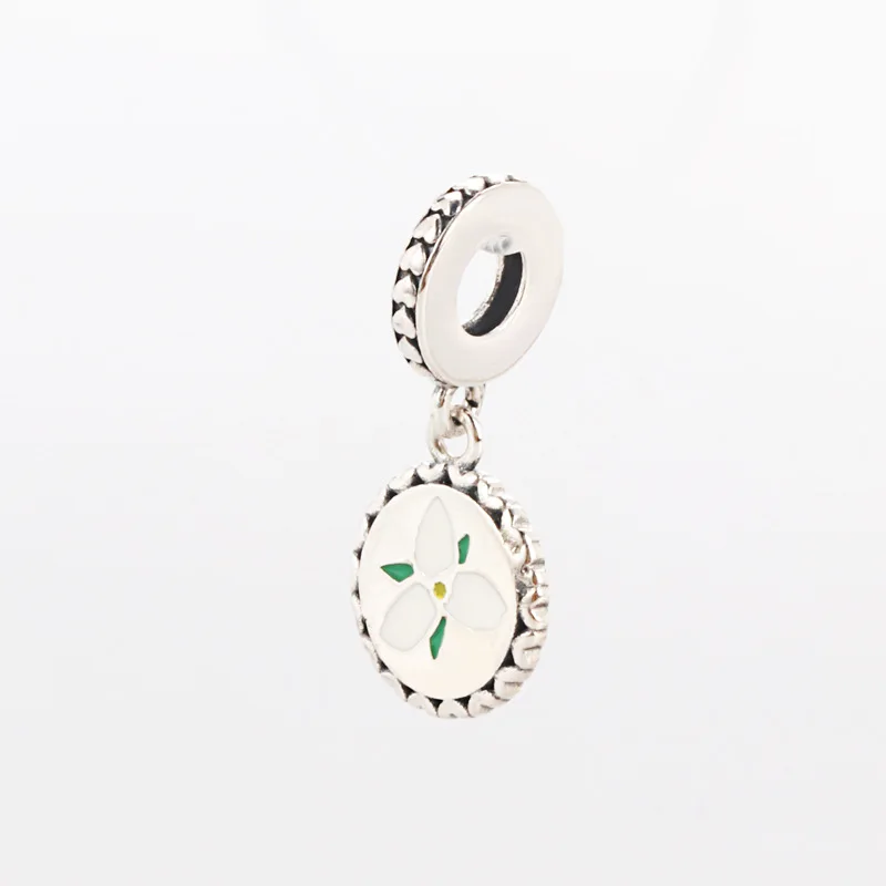 

Lorena S925 Sterling Silver New Green Clover Pendant Diy Accessories