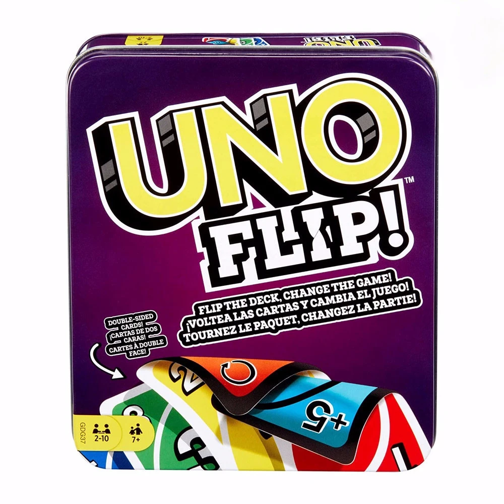 Mattel Games UNO: Flip! (Жестяная коробка) карточная игра семейная забавная