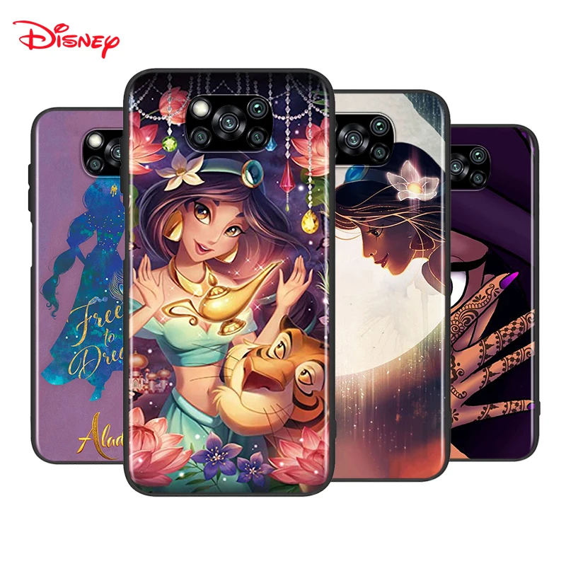 

Disney Jasmine Princess For Xiaomi Poco X3 NFC M2 X2 F2 F3 C3 M3 F1 Pro Mi Play Mix 3 A3 A2 A1 6 5 Lite Soft Phone Case
