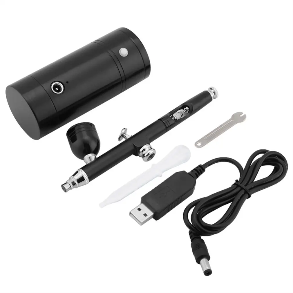 Precio Juego De Mini Aerógrafo Inalámbrico Multiusos, Bomba De Pulverización Gen Pen, Compresor De Aire Portátil, Herramientas De Pintura Artística