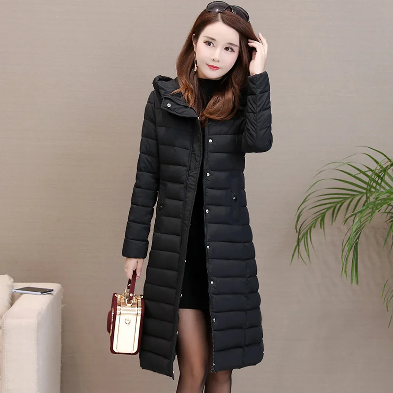 

Women's cotton padded clothes 2020 new winter wear medium and long cotton padded jacket shows thin work clothes, over the knee