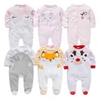 2020 зимняя одежда для новорожденных, комбинезон для мальчиков, одежда для малышей, комбинезон для девочек 0-12 месяцев, комбинезон для малышей Рождественский теплый костюм для детей