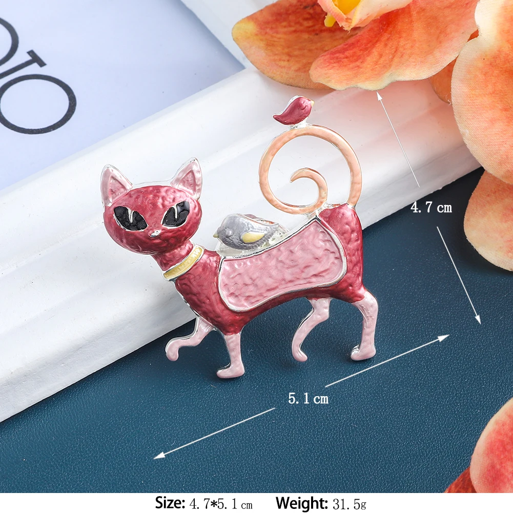 MeiceM милый кот магнитная пряжка брошь броши для женщин Роскошные 2021 Новая мода