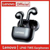 original lenovo lp40 wireless headphones tws bluetooth earphones touch control sport headset stereo earbuds with charging box