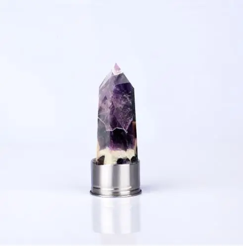 Натуральная кристаллическая каменная колонна кварца из различных материалов волшебная палочка заживляет энергетический Камень Точка стакана воды bottel орнамент заменить - Color: dream amethyst
