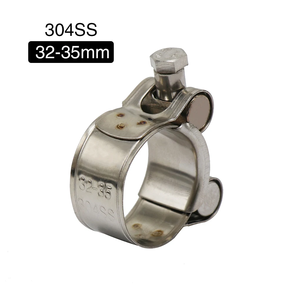 

ZS MOTOS мотоцикл из нержавеющей стали 304, одинарный хомут для выхлопной трубы, трубка 26-63 мм, зажим для выхлопной трубы, зажим для глушителя без шнуровки