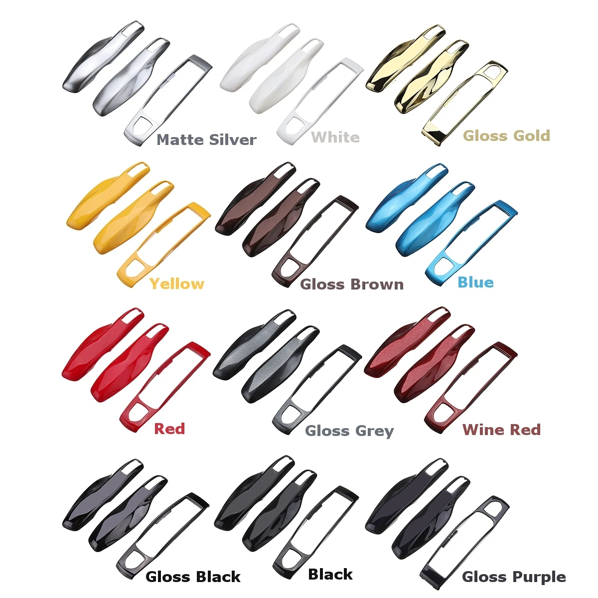 3 шт. Серебристые автомобильные чехлы для дистанционного ключа Porsche Panamera Spyder Carrera