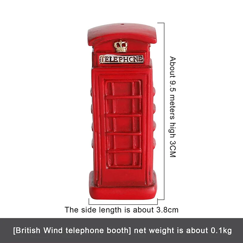 Креативные красные украшения для телефонной будки миниатюрный почтовый ящик в
