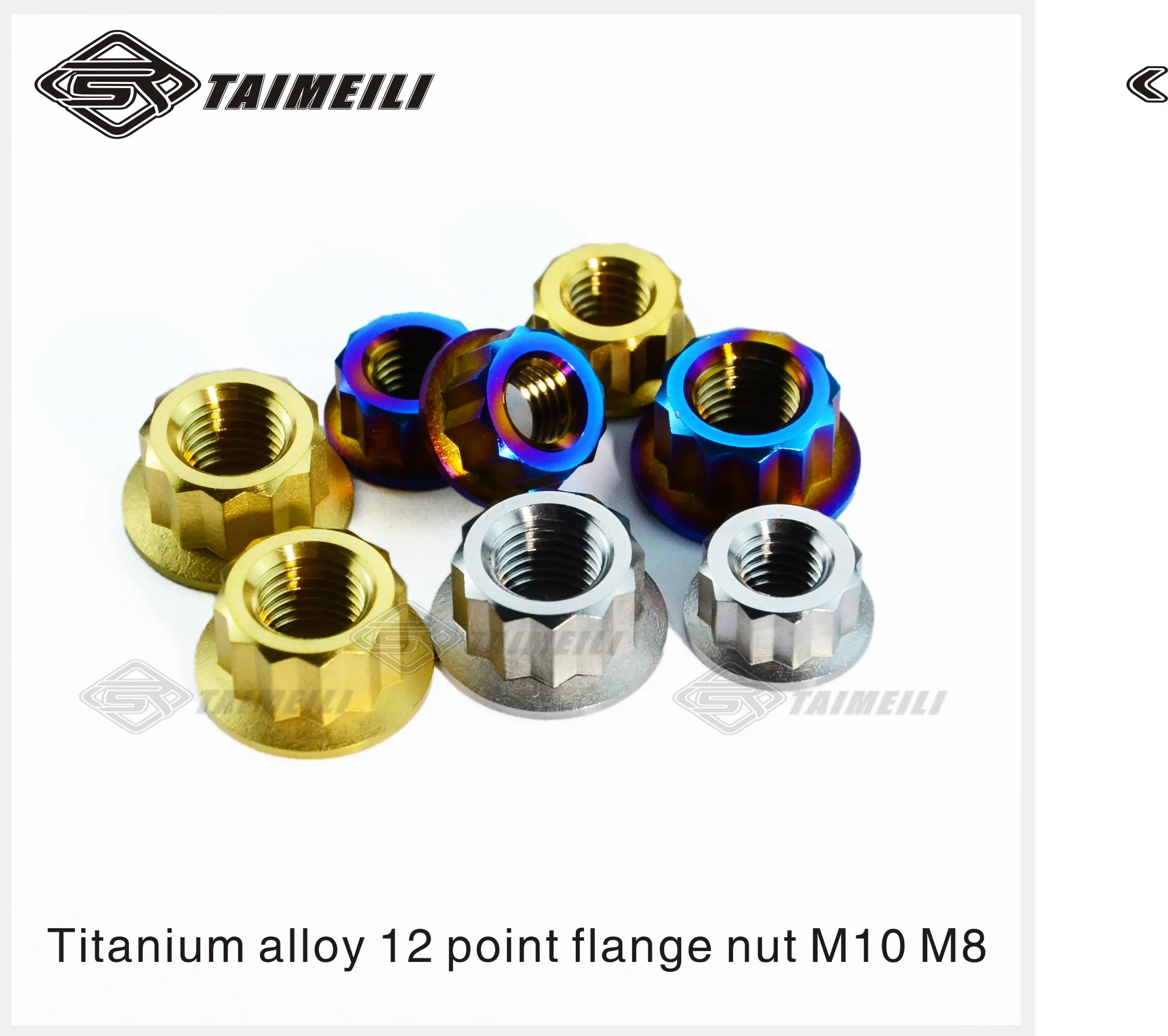 

1PCSTAIMEILI Titanium alloy flange nut 12 point nut M8 m10p1.25 repair modified nut