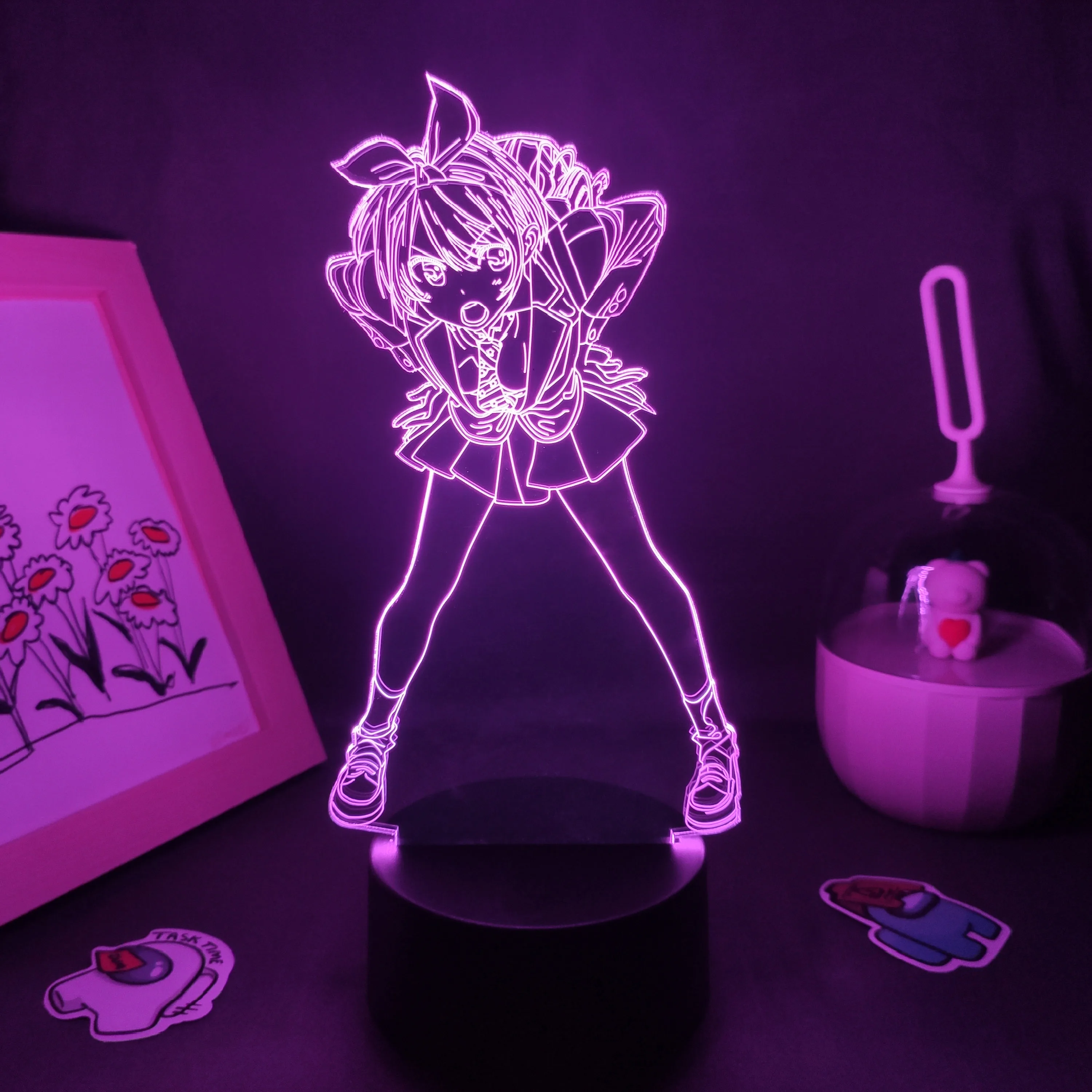 

Светодиодная Лавовая 3d-лампа «Аренда девушки», аниме-фигурка манги, Ruka Sarashina, ночник с аккумулятором RGB, настольное украшение Kanojo Okarishimasu
