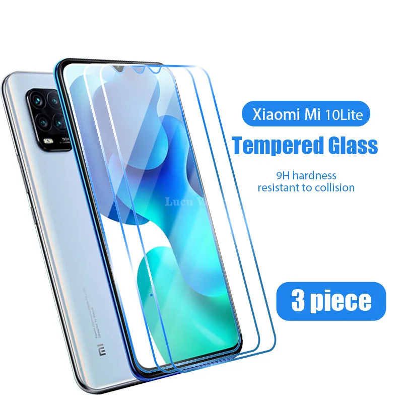 

3PCS Tempered Glass for Xiaomi Mi 11 Lite 10 9 8 Lite Protective Glass Screen Proterctor for Xiaomi Mi 10T Pro 9T A1 A2 A3