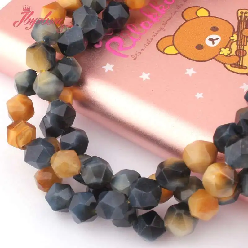 

Blue Gold Tiger Eye Beads 6.8.10.12mm Round Faceted Natural Stone Beads for DIY Accessories Necklace Bracelet Jewelry Making 15"
