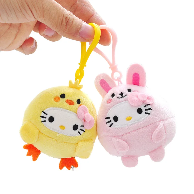 10 см Kawaii Squshie Kitty Белый Аниме КТ Кот мультфильм Мягкие плюшевые сумки брелок кукла
