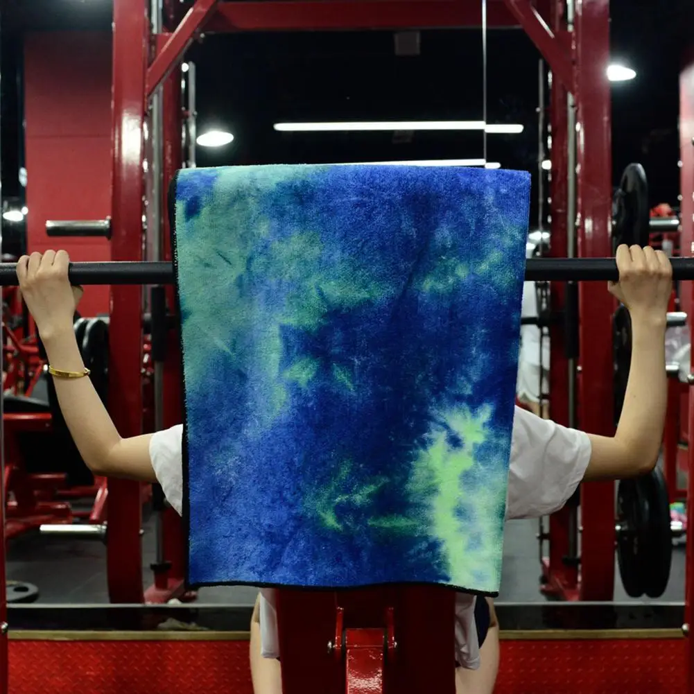 

Tie-dye sports towel Superfine fiber thickening to increase sweat-absorbent skin-friendly towel Running gym sports equipment