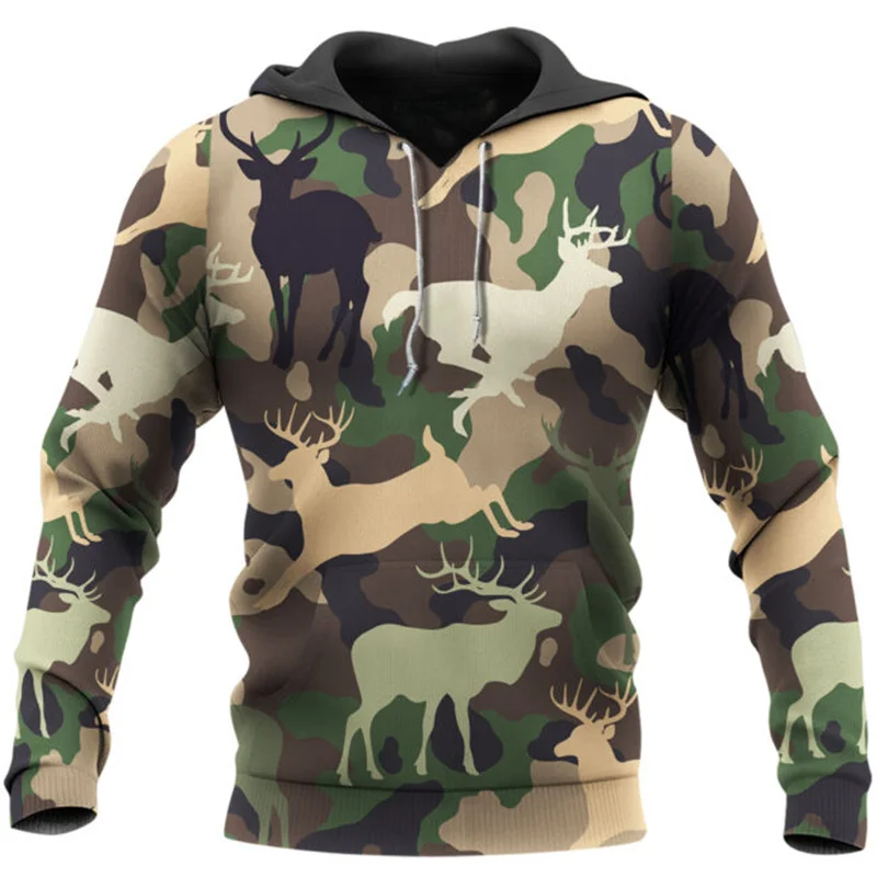 

Новинка, осенняя толстовка, камуфляжная толстовка с объемным принтом love hunting, модная Уличная Повседневная Толстовка Унисекс в стиле Харадзю...