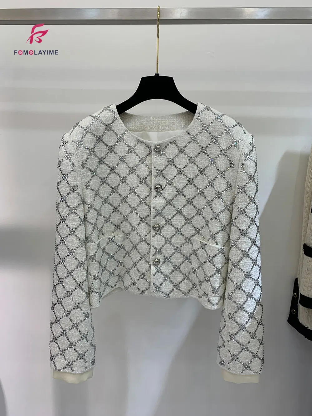 

High-quality cardigans 2021 new autumn plaid diamond jacket cardigan for women