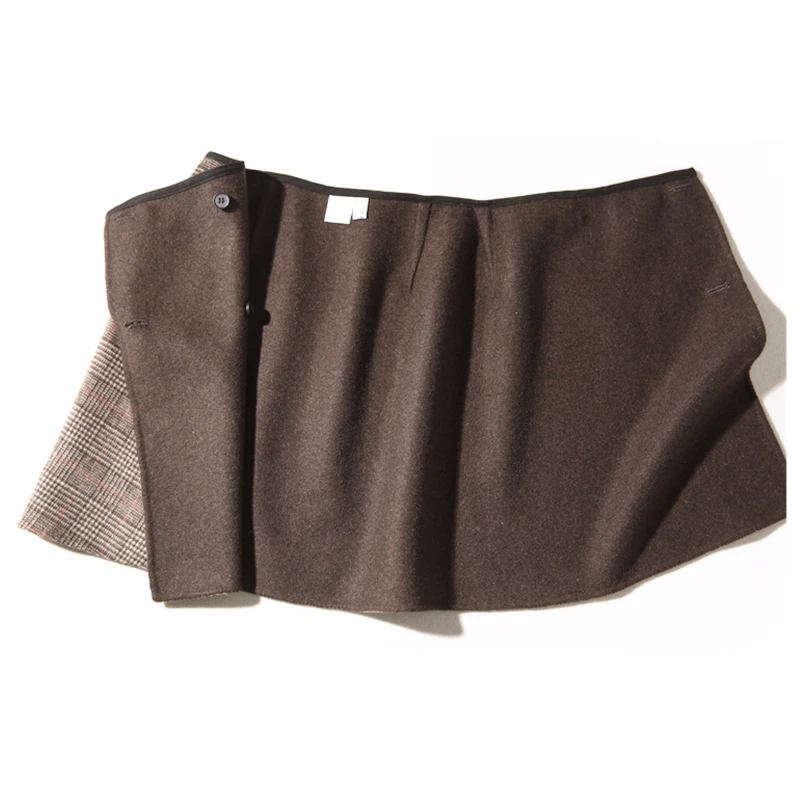

Fashion Boutique double-sided short skirt women 2020 spring and autumn new handmade office lady plaid woolen skirt female K290