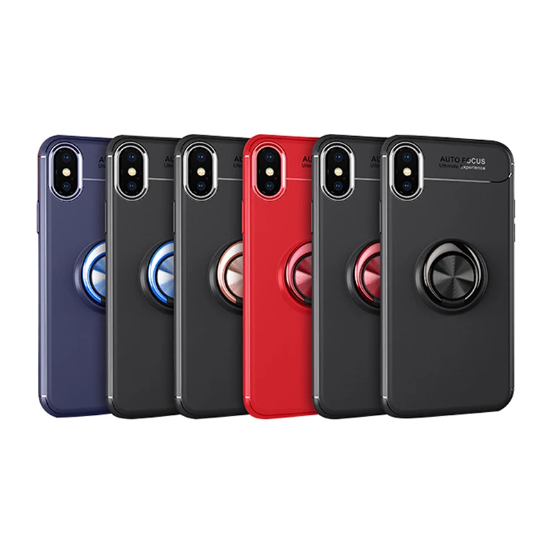 

Mobile Phone Shell Case For Iphone11promax Creative Magnetic Car Ring Buckle Bracket IPhone11 Silicone Protective Cover