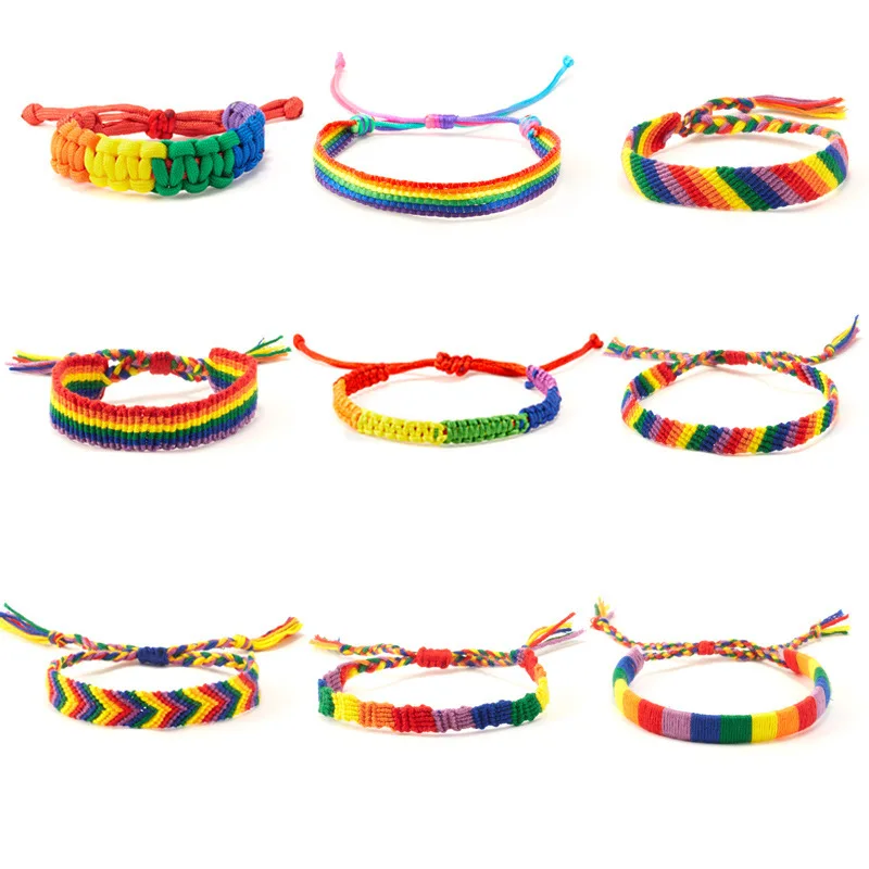 

Hand-Woven Rainbow Hand Rope Girlfriend Gift