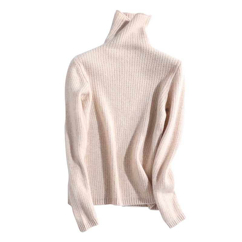 

LONGMING Women Sweater Turtleneck Pullover Ladies Antumn Winter Clothes Warm Soft Vintage knitwear Merino Wool Femme Sweaters