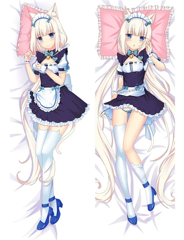 2 Аниме Dakimakura боди Neko Para chocola& vanilla 150x50 см 100x35 см наволочка манга 1 - Цвет: 2