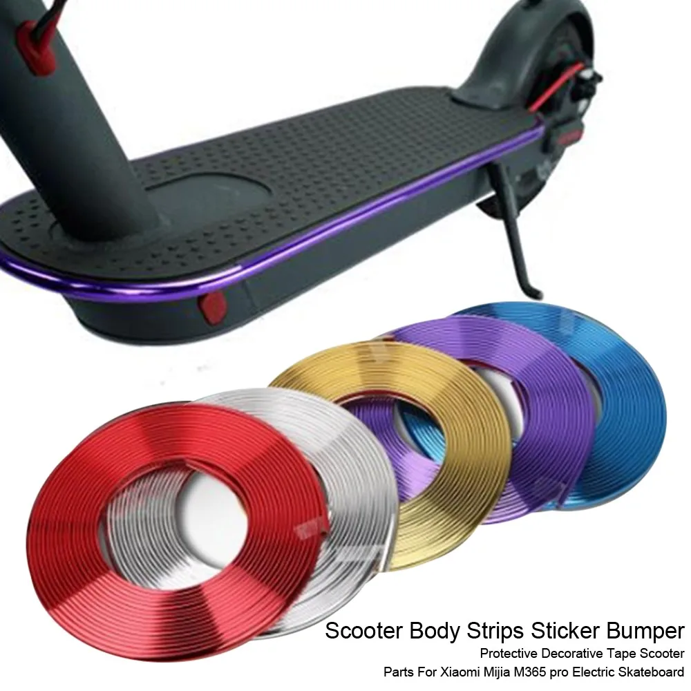 

4m Scooter Body Strips Sticker Bumper Protective Decorative Tape Scooter Parts For Xiaomi Mijia M365 pro Electric Skateboard