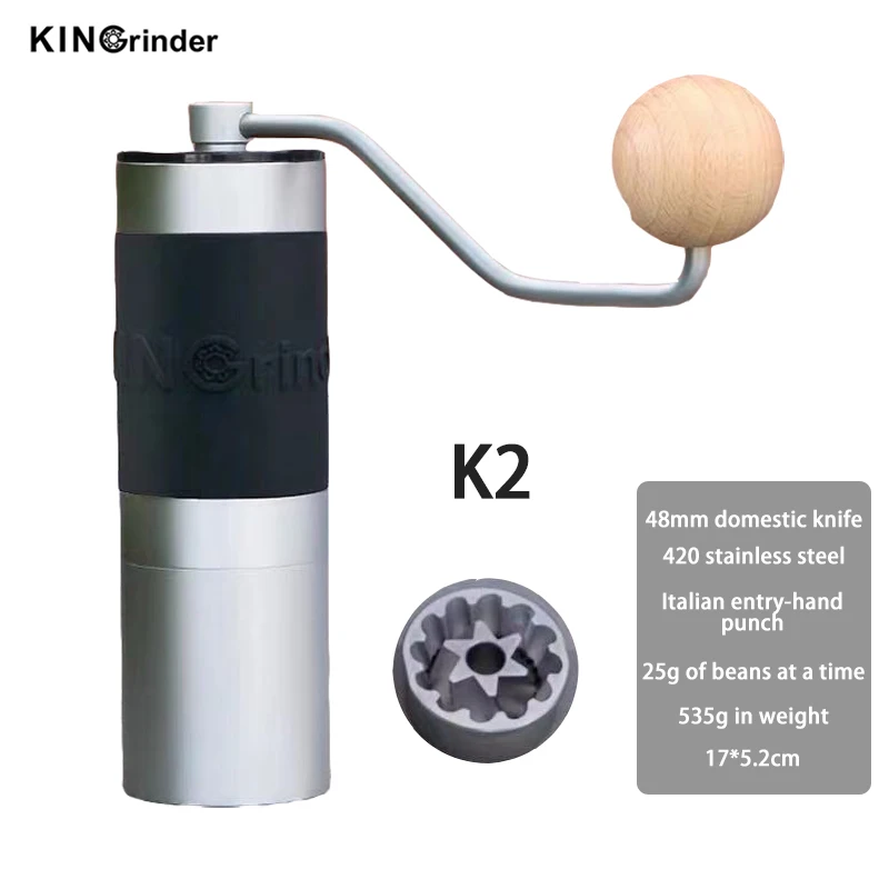 Han k2-molinillo de Caf&eacute; Manual de aluminio, molinillo de caf&eacute; port&aacute;til de alta calidad, molinillos de caf&eacute; de acero y titanio, Core35g-0