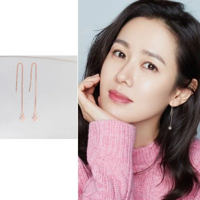 Женские серьги капельки с принудительным приземлением love Hyun Bin Son Ye