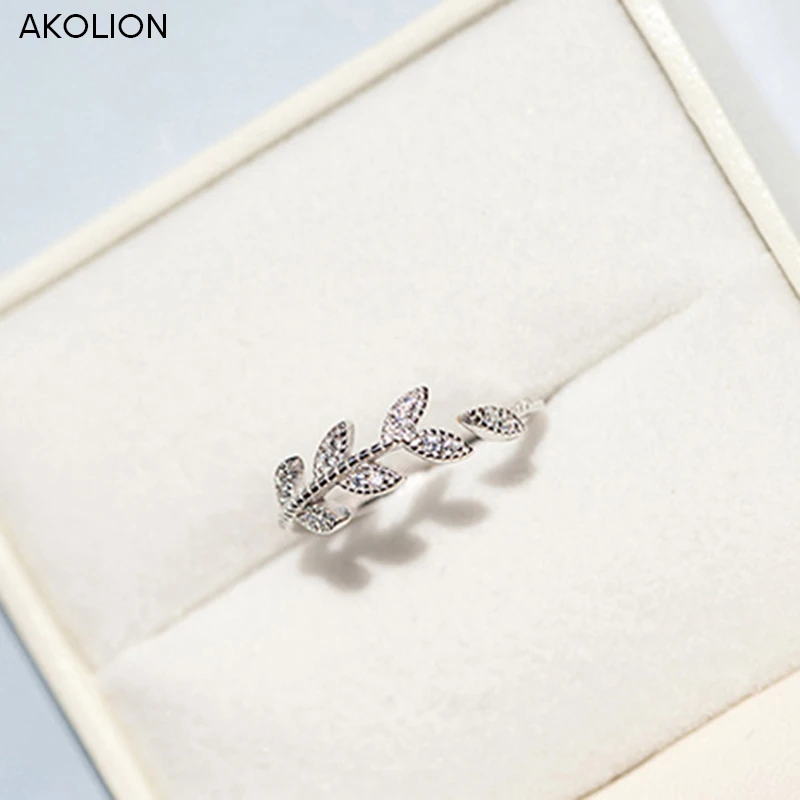 Серебряное кольцо с цветком в форме листа свадебные кольца из циркона для женщин