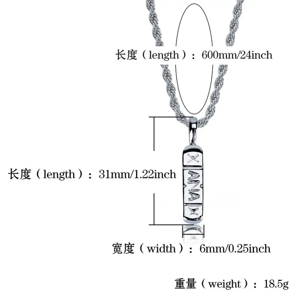 Ожерелье в стиле хип-хоп для женщин и мужчин модное ювелирное изделие под латунь