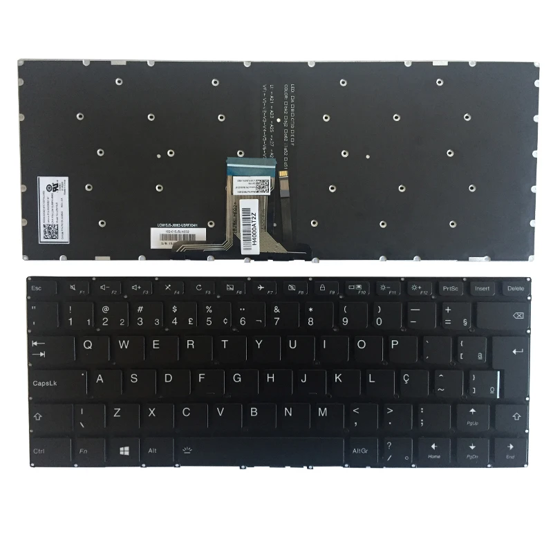 Teclado do Portátil do Brasil br para Lenovo Novo Yoga 710-15ikb 710-15isk Backlight Preto – 710-14ikb 710-14isk
