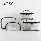 Косметичка женская, прозрачная, водонепроницаемая, на молнии, для путешествий